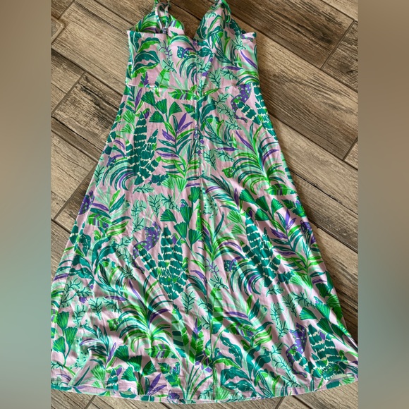 Lilly Pulitzer Green and lavendar  Patterned Dress - Picture 5 of 6